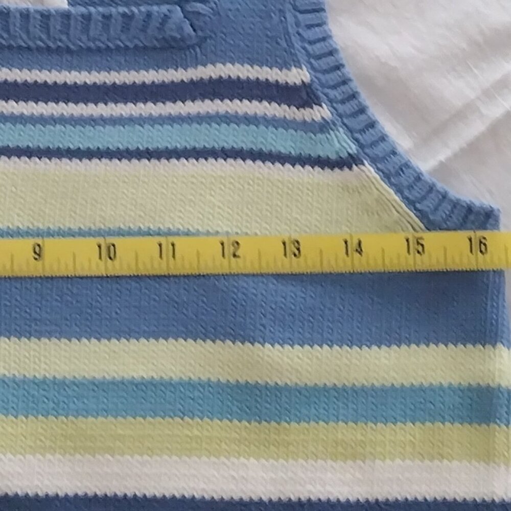 Square Neck Striped Sleeveless Sweater - Picture 13 of 13
